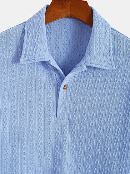 Textured Jacquard Polo Shirt
