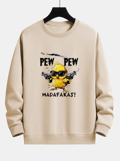 Chickens Gone Wild Relaxed Fit Sweatshirt - PEW PEW MADAFAKAS Design