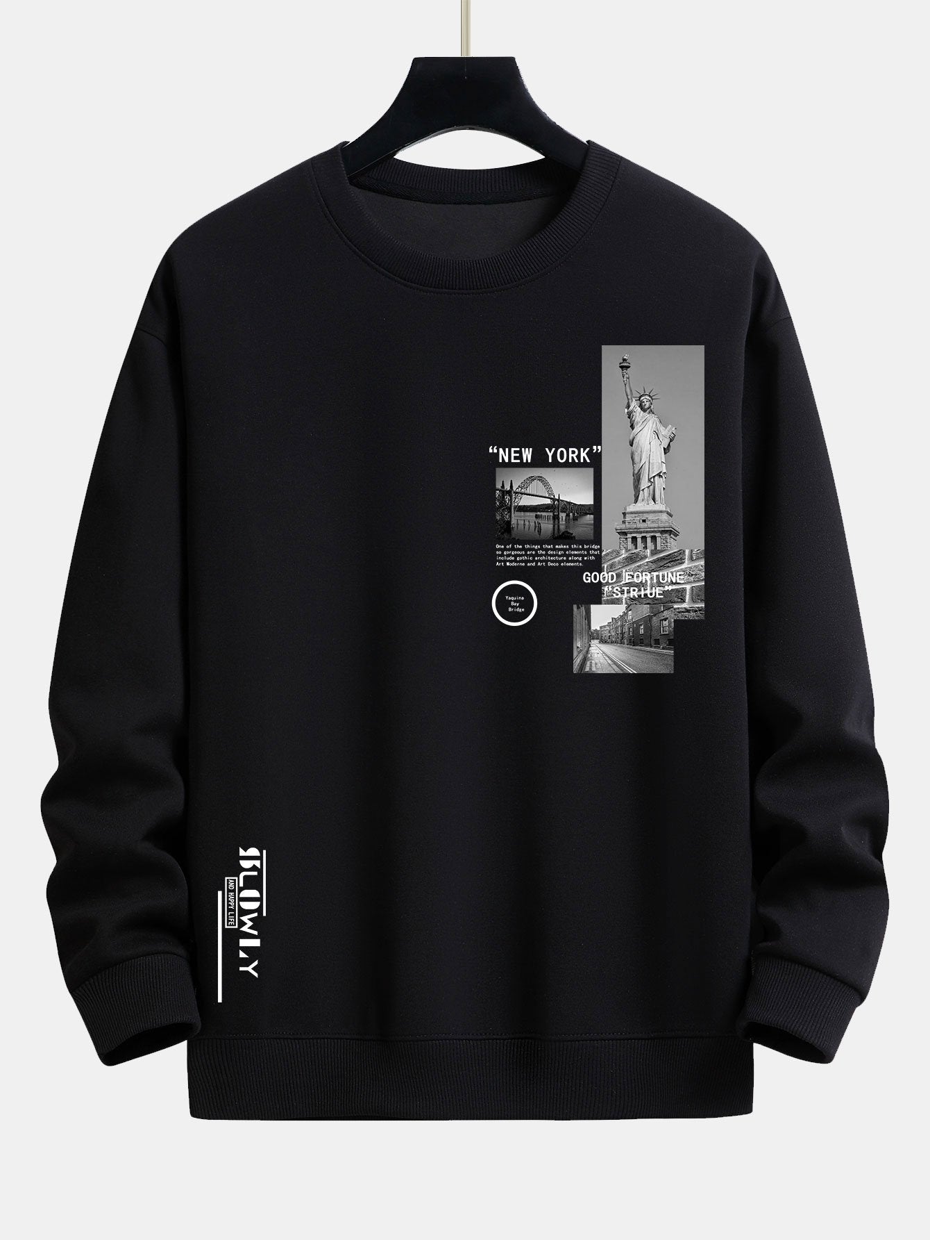 Relaxed Fit Sweatshirt Featuring New York Architecture Print