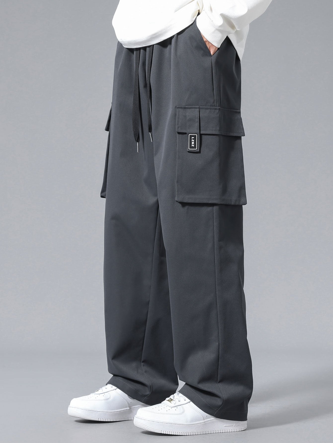 Adjustable Waist Cargo Trousers