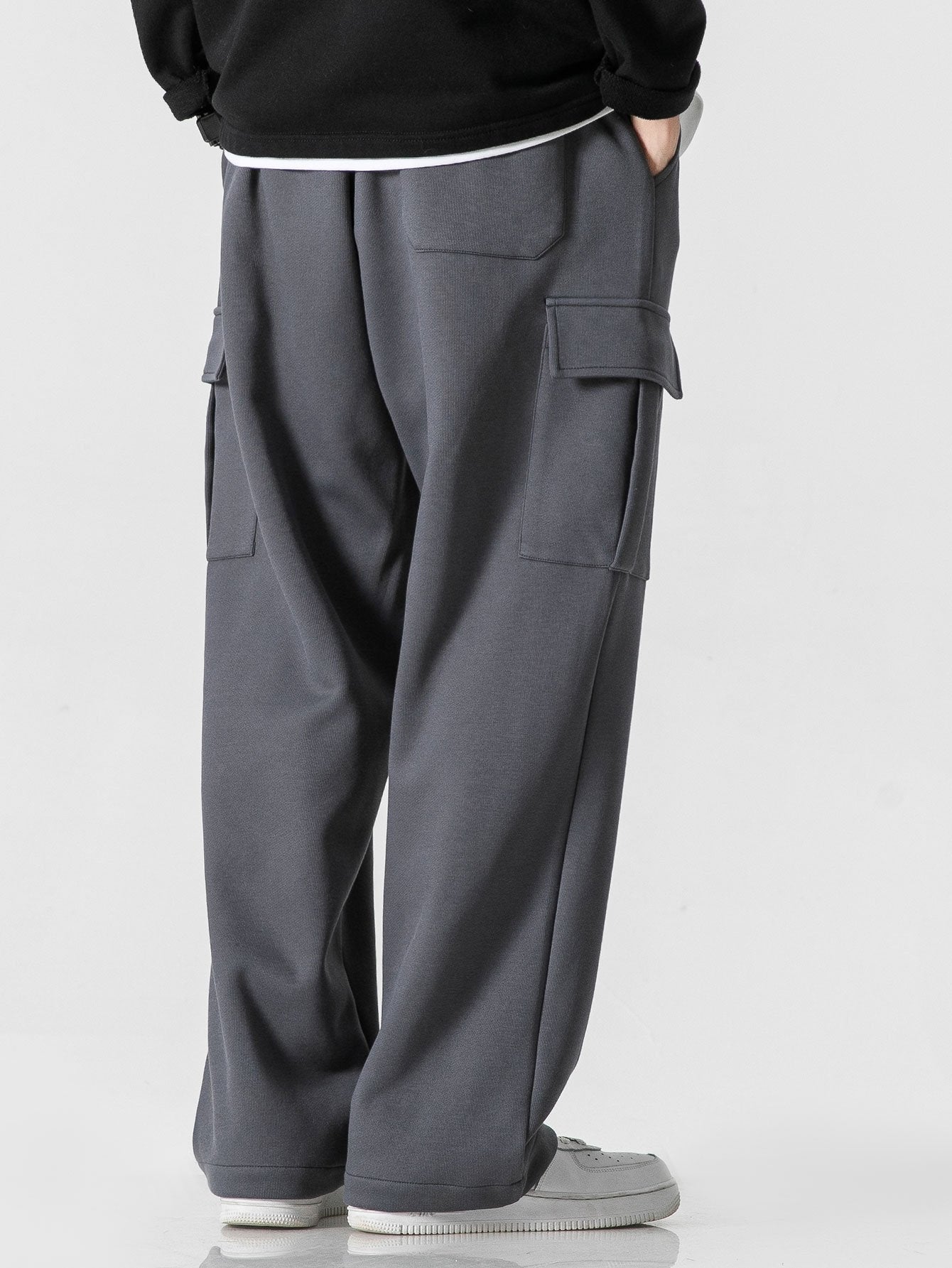 Comfortable Straight-Leg Jersey Cargo Pants