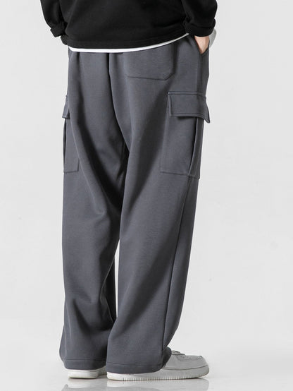 Comfortable Straight-Leg Jersey Cargo Pants