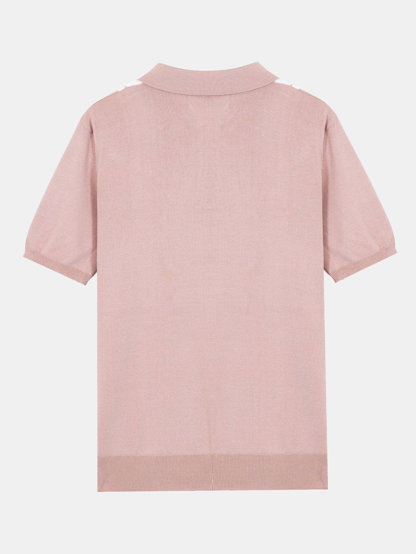 Striped Short Sleeve Polo Sweater