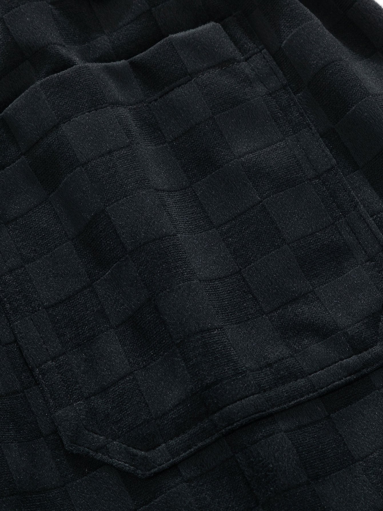 Plaid Straight Leg Trousers