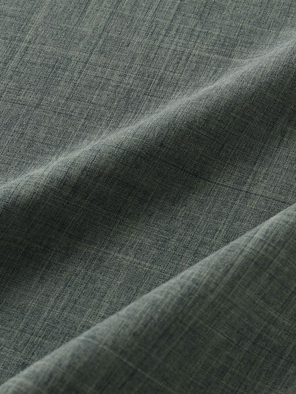 Short Sleeve Henley Shirt with Linen Texture