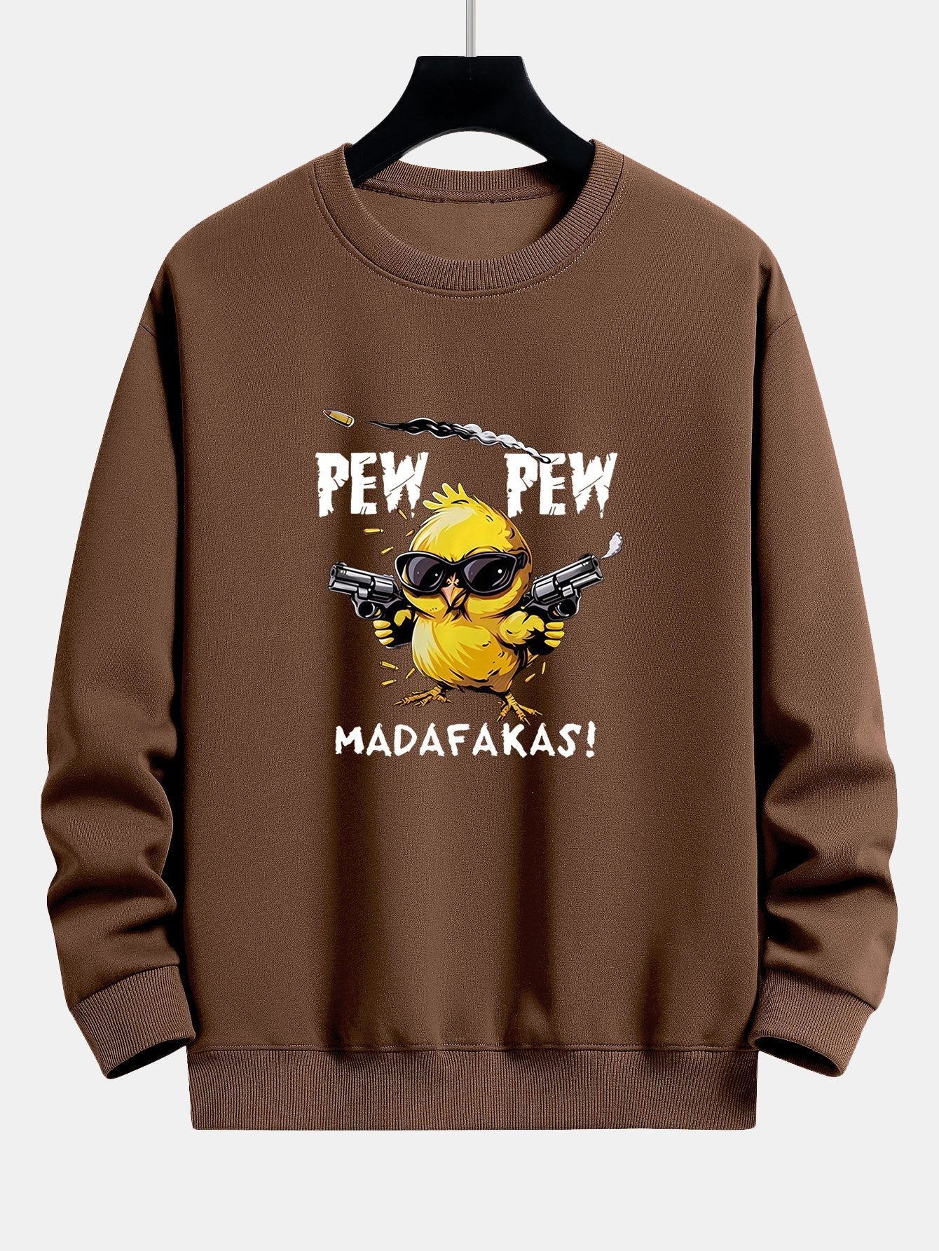 Chickens Gone Wild Relaxed Fit Sweatshirt - PEW PEW MADAFAKAS Design
