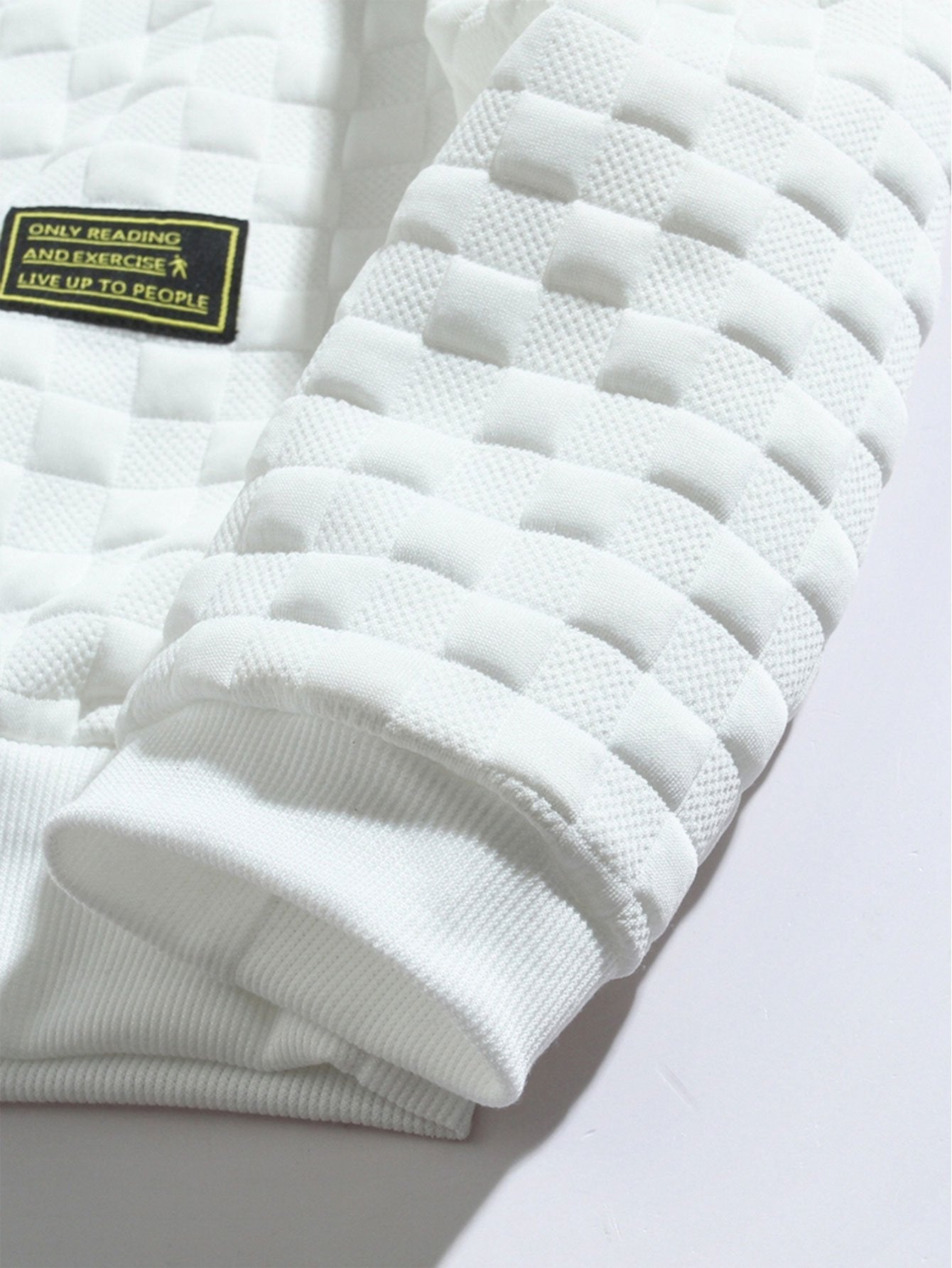 Checkered Jacquard Pullover