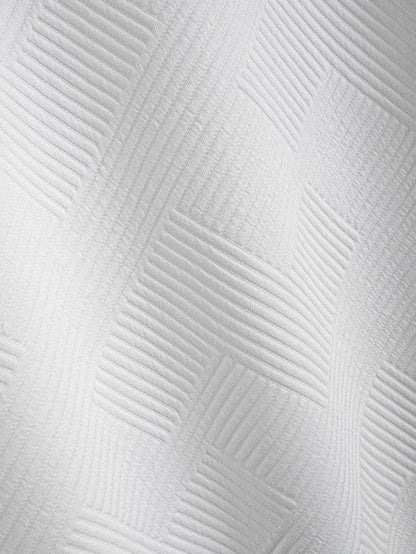 Striped Short Sleeve Jacquard T-Shirt with Arc Hem