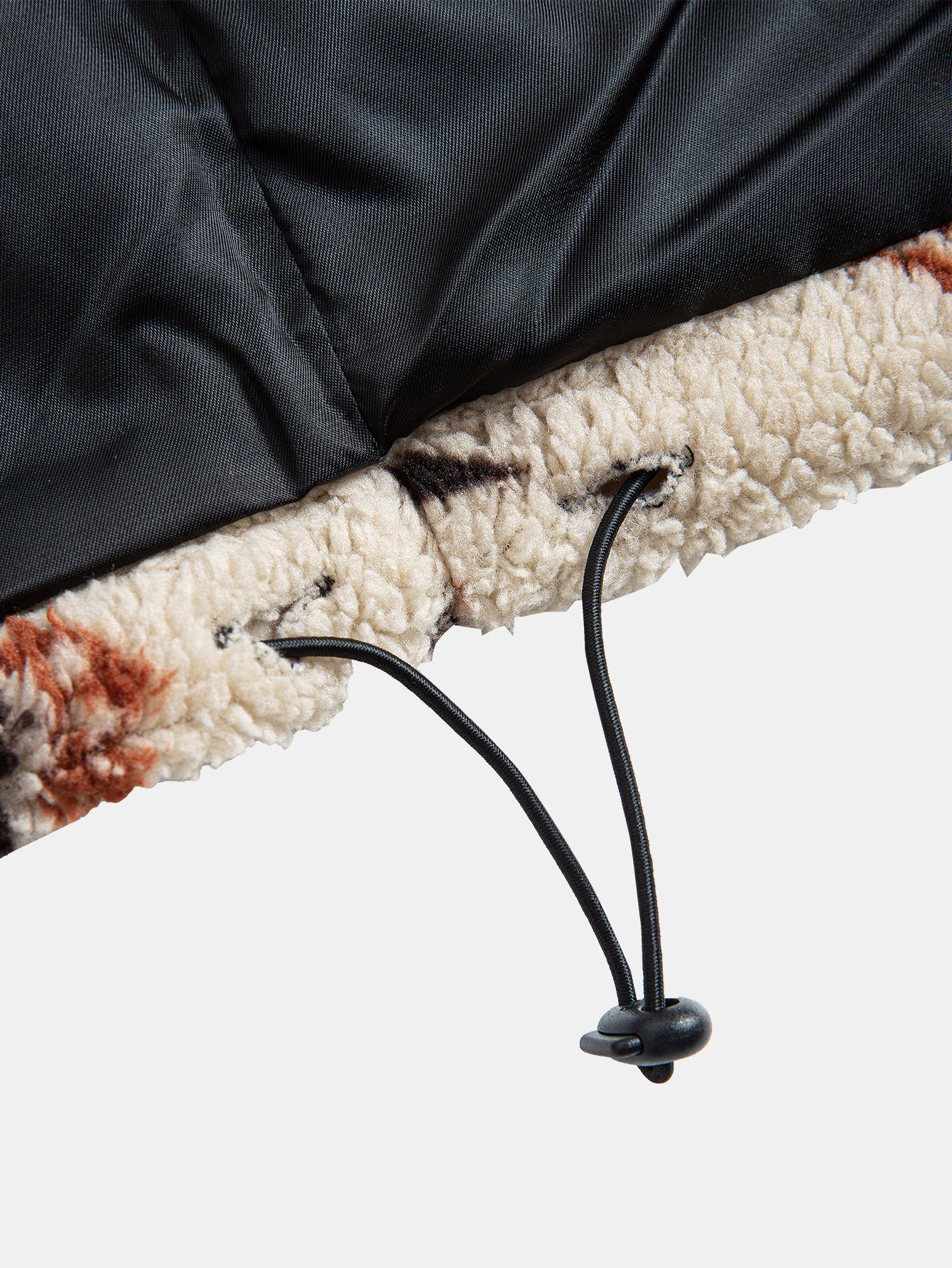 Aztec Patterned Patchwork Teddy Fleece Jacket