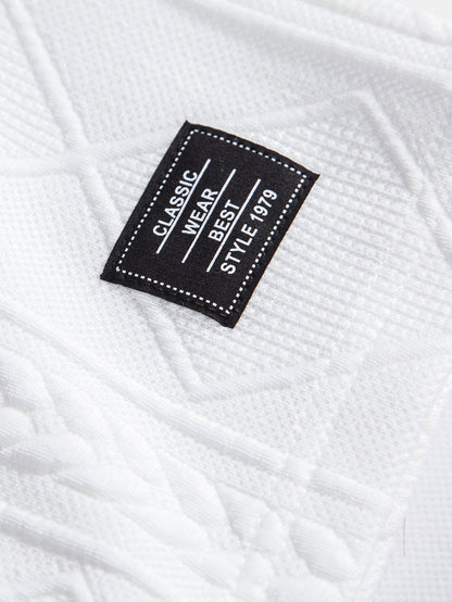 Geometric Patterned Drawstring Shorts