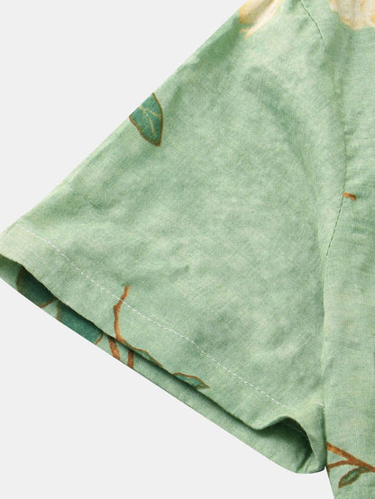 Floral Pattern Button-Up Shirt