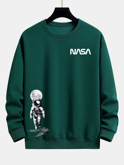 Relaxed Fit Sweatshirt Featuring NASA Astronaut Design