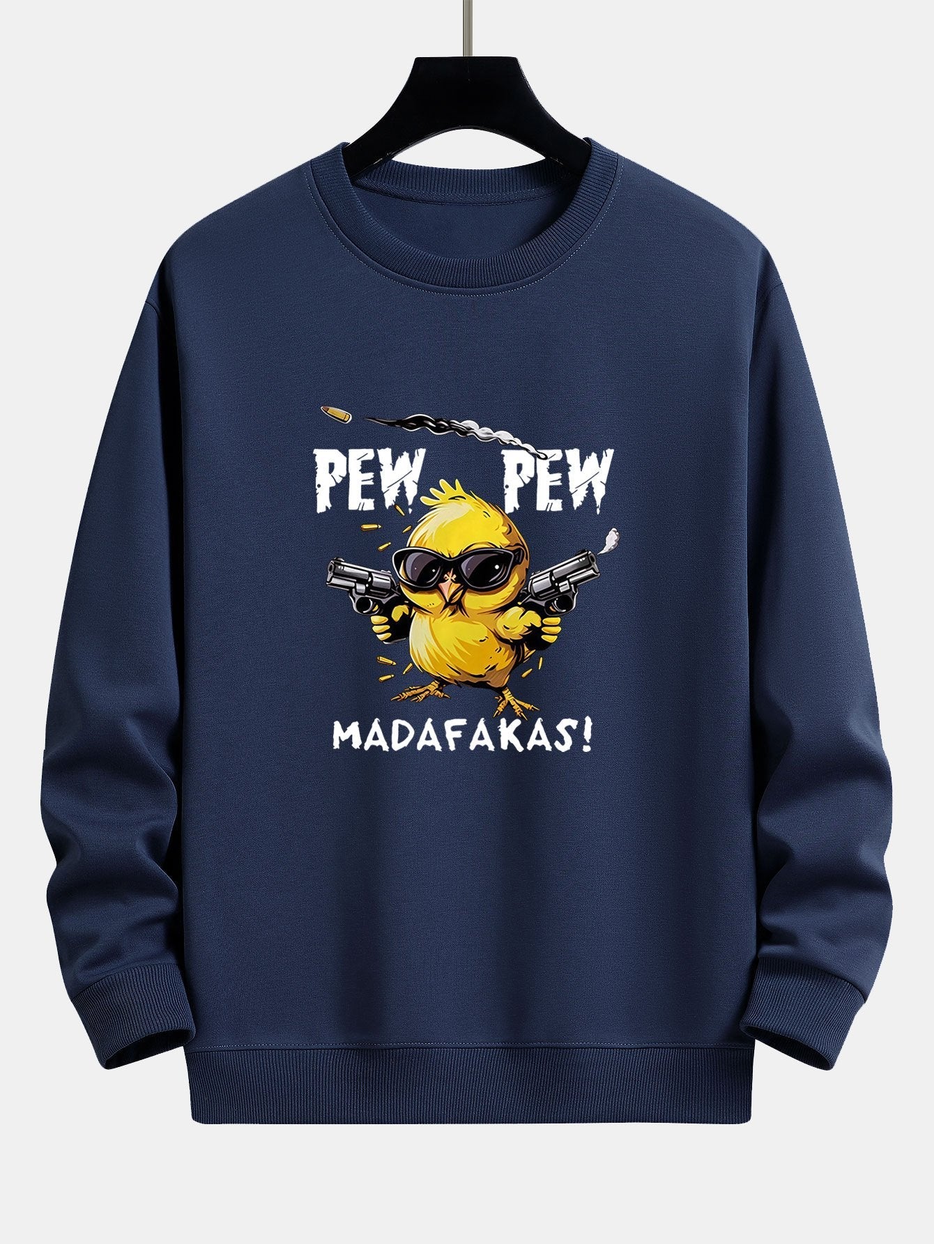 Chickens Gone Wild Relaxed Fit Sweatshirt - PEW PEW MADAFAKAS Design