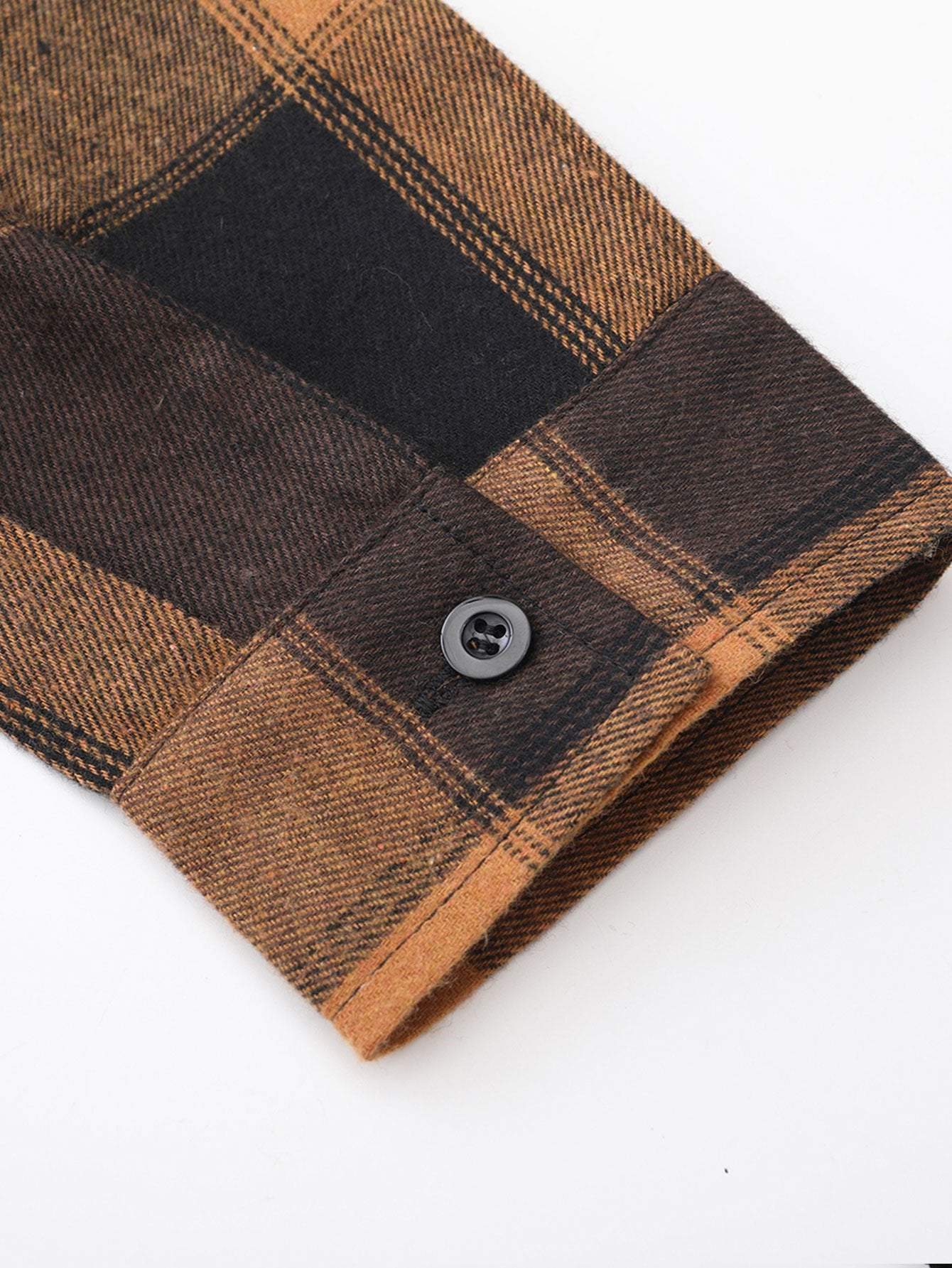Comfortable Plaid Corduroy Hooded Shirt with Relaxed Fit