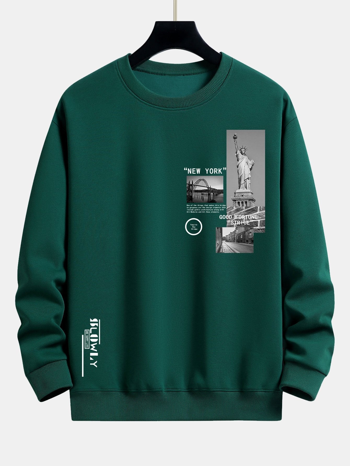 Relaxed Fit Sweatshirt Featuring New York Architecture Print
