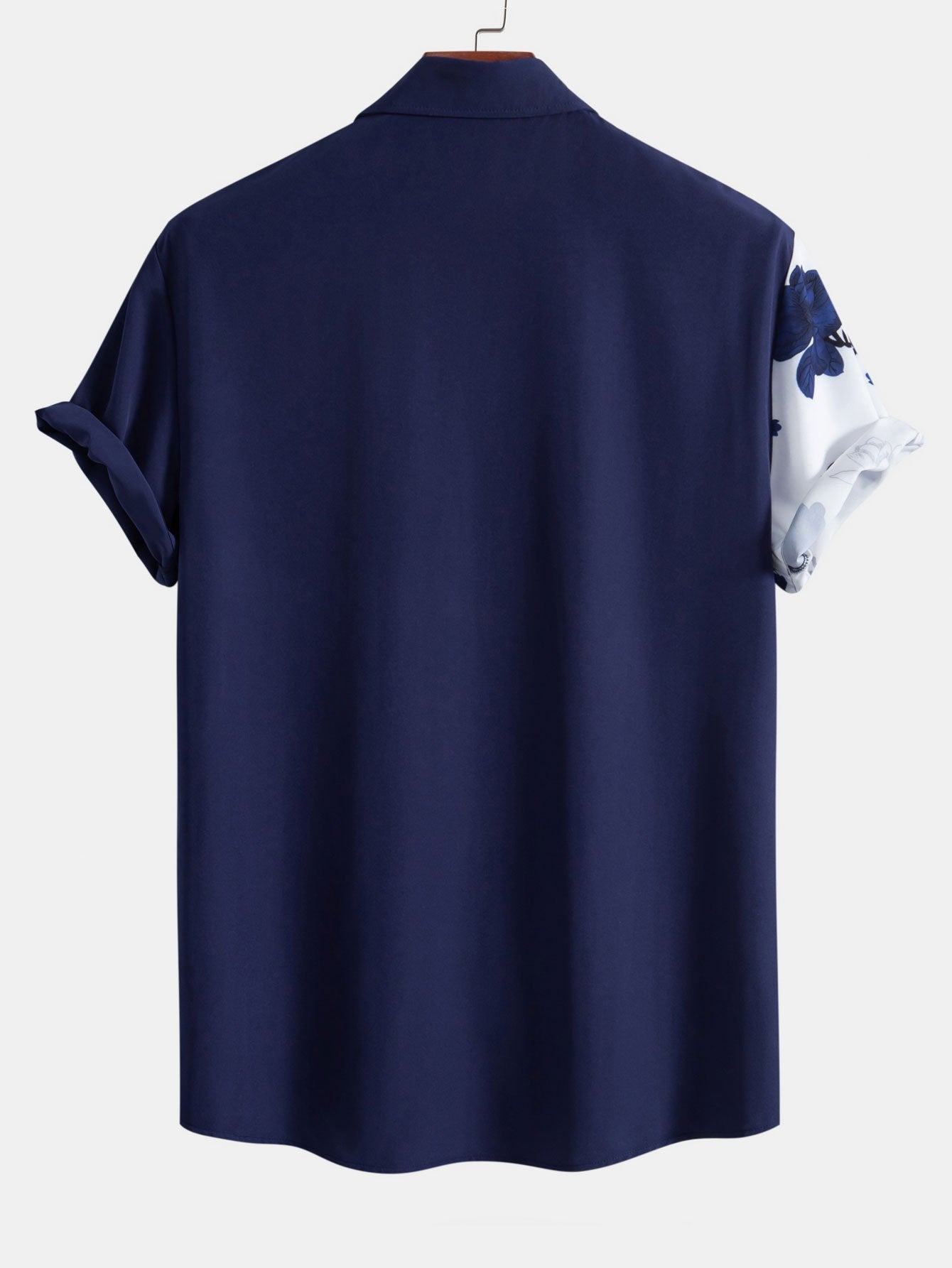 Floral Patchwork Button-Up Shirt with Matching Swim Shorts