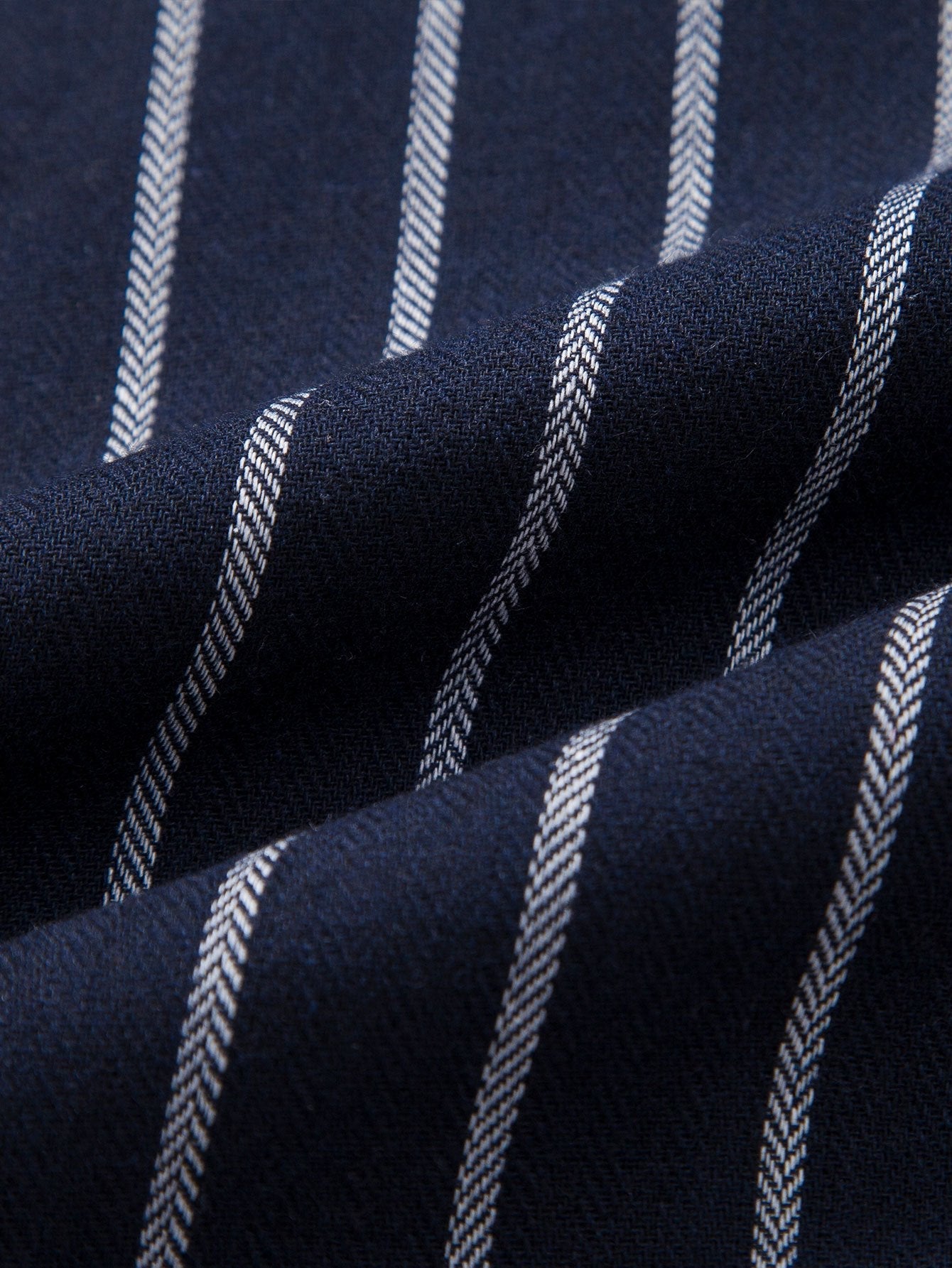 Striped Cotton Blend Button-Up Shirt with Straight-Leg Linen Trousers