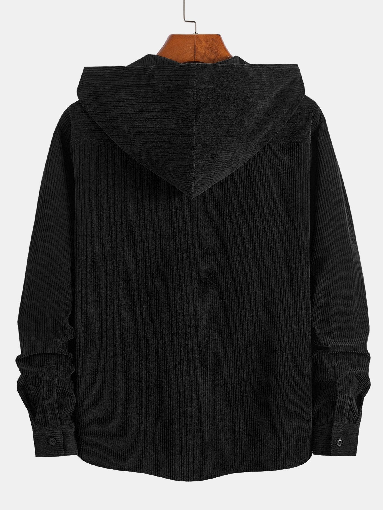 Cozy Corduroy Hooded Shirt Jacket