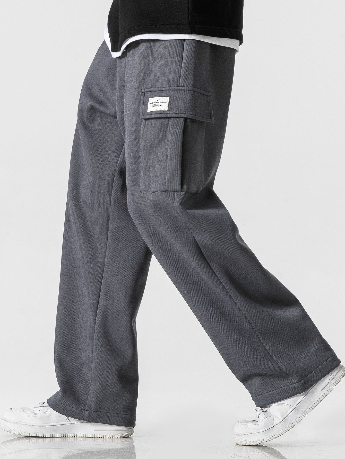 Comfortable Straight-Leg Jersey Cargo Pants