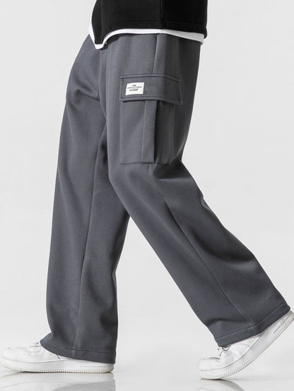 Comfortable Straight-Leg Jersey Cargo Pants