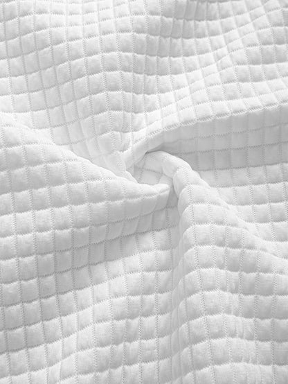 Waffle Knit Button-Up Shirt