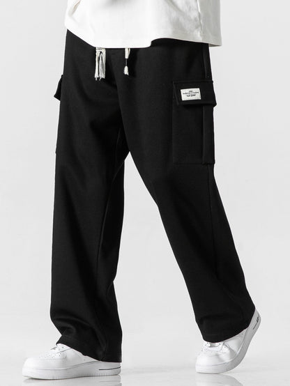 Comfortable Straight-Leg Jersey Cargo Pants
