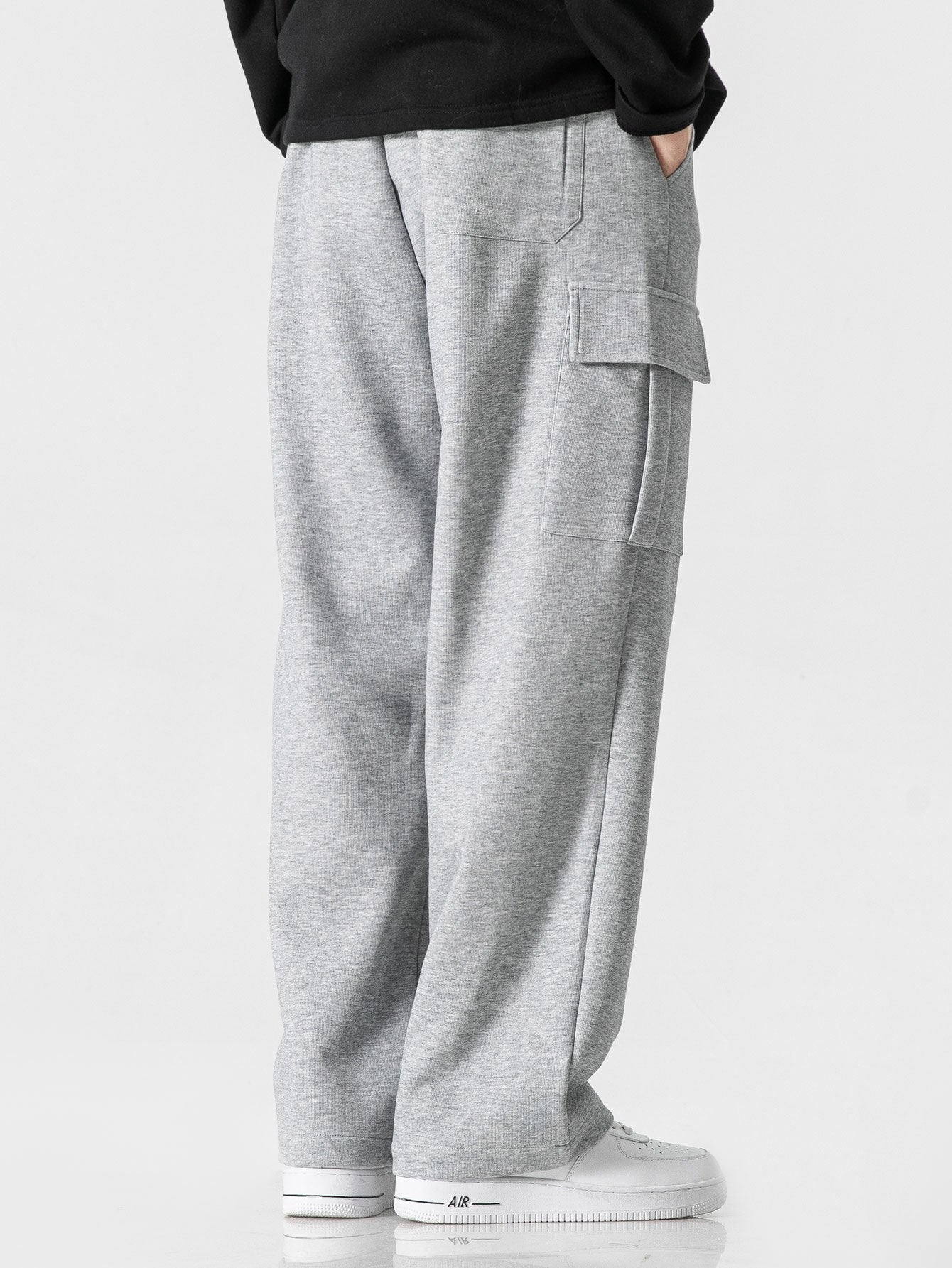 Comfortable Straight-Leg Jersey Cargo Pants