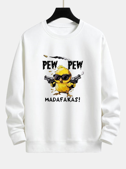 Chickens Gone Wild Relaxed Fit Sweatshirt - PEW PEW MADAFAKAS Design