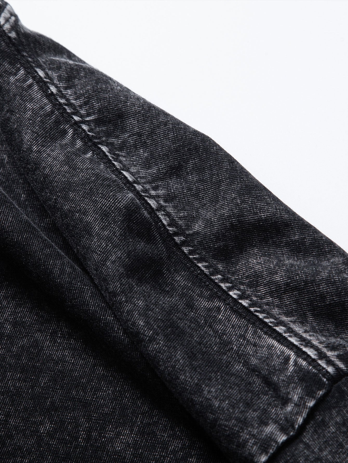 Relaxed Fit Long Sleeve Distressed Wash T-Shirt