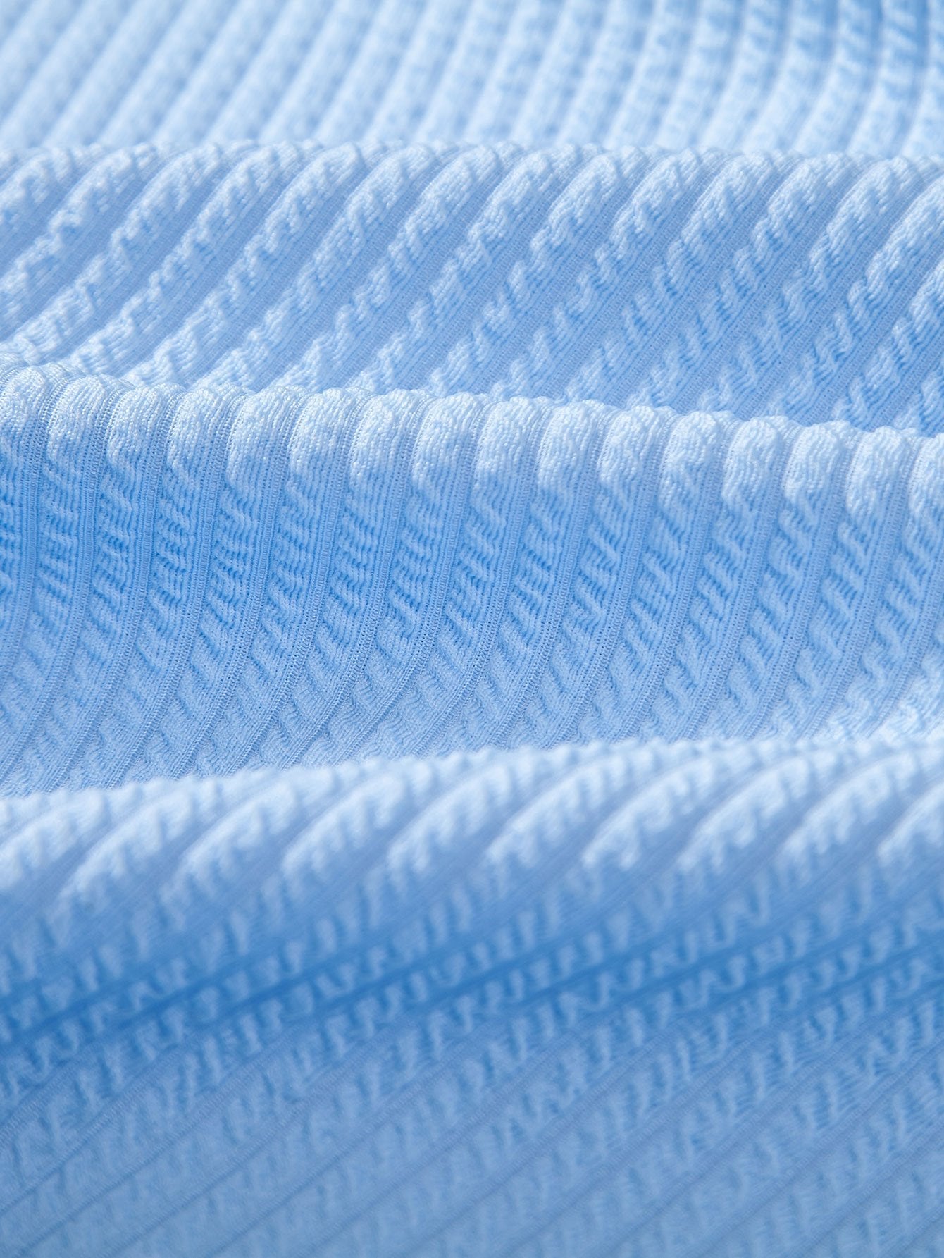 Ribbed Button-Up Shirt with Muscle Fit