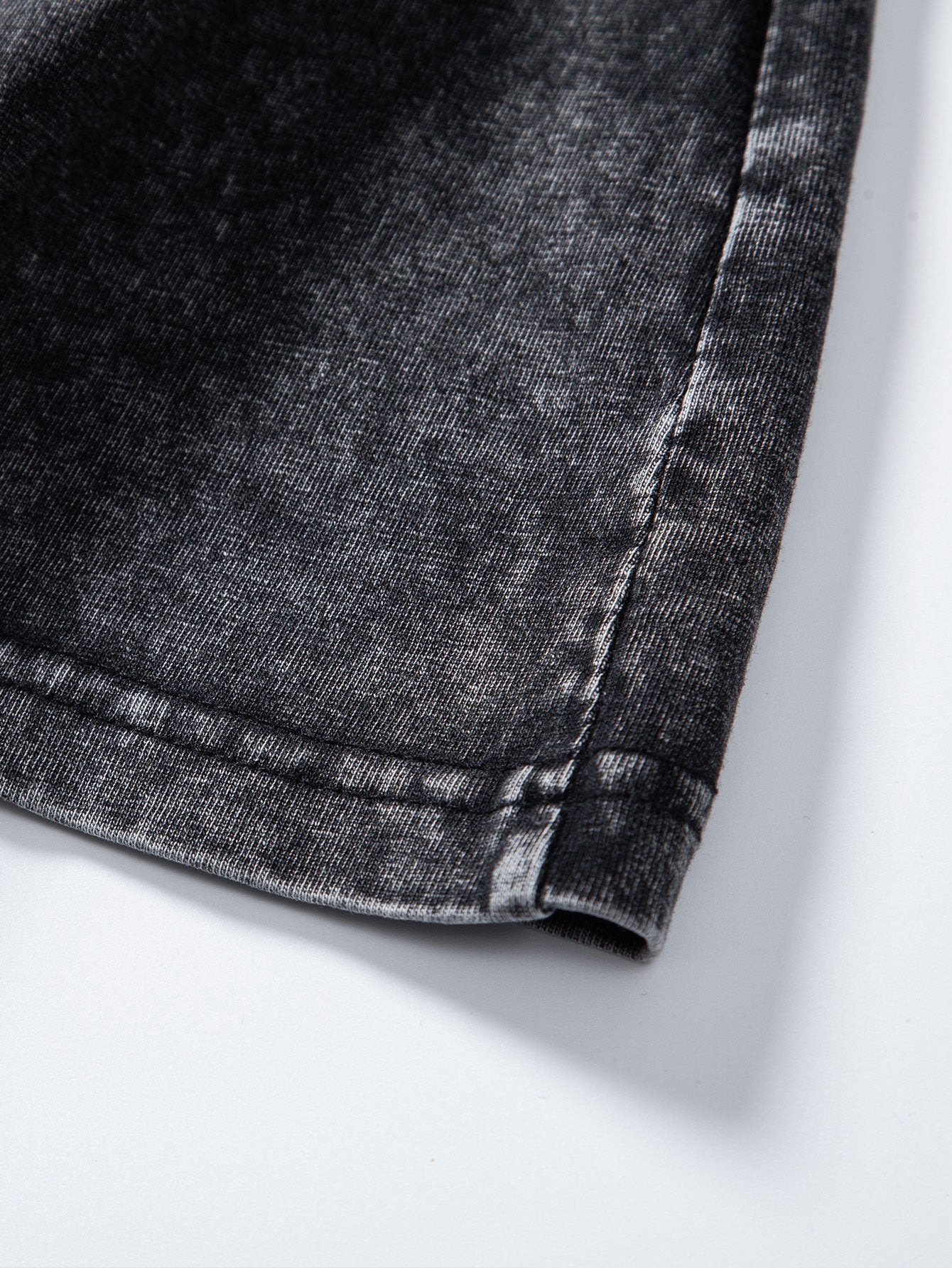 Relaxed Fit Long Sleeve Distressed Wash T-Shirt