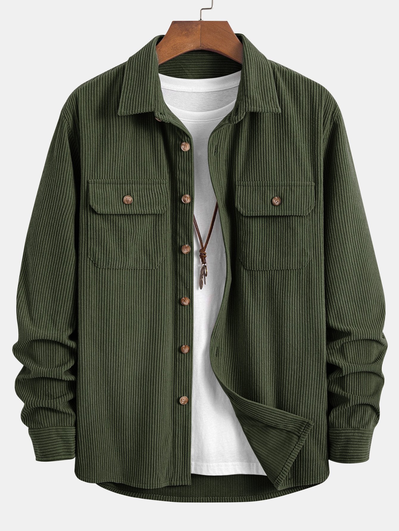 Dual Pocket Corduroy Shirt