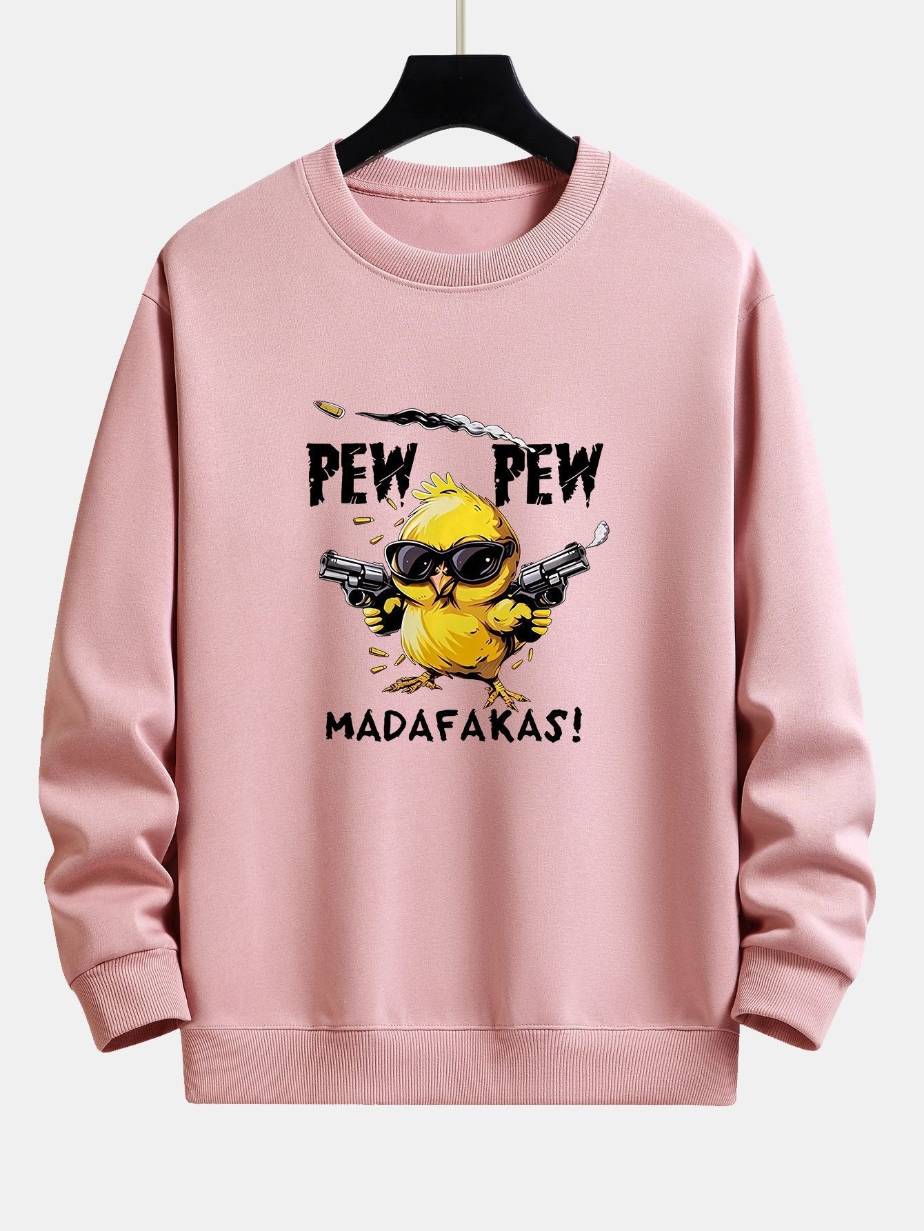 Chickens Gone Wild Relaxed Fit Sweatshirt - PEW PEW MADAFAKAS Design
