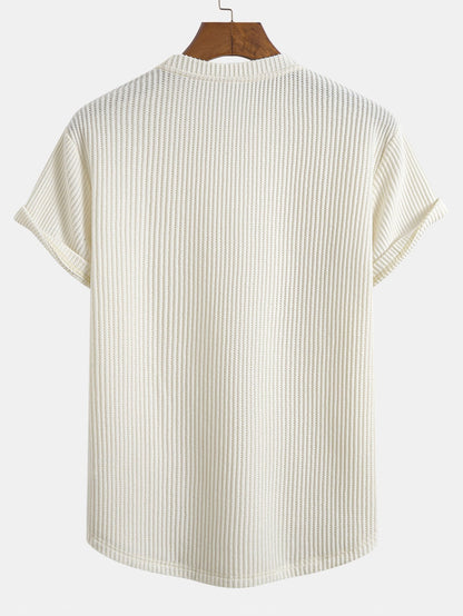 Waffle Knit Arc Hem Tee