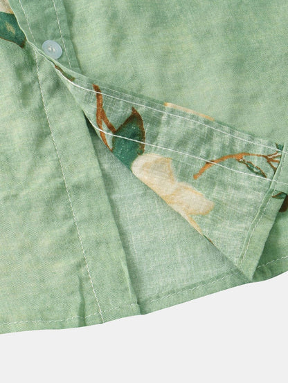Floral Pattern Button-Up Shirt