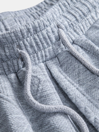 Geometric Patterned Drawstring Shorts