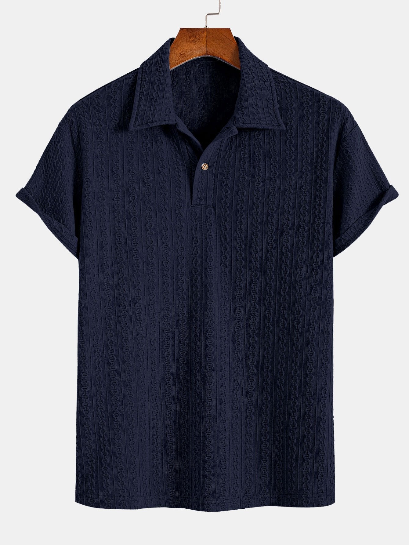Textured Jacquard Polo Shirt