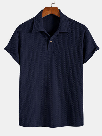 Textured Jacquard Polo Shirt