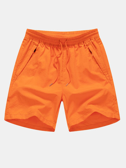 Classic Fit Cotton T-Shirt & Swim Shorts with Palm Tree Silhouette Print