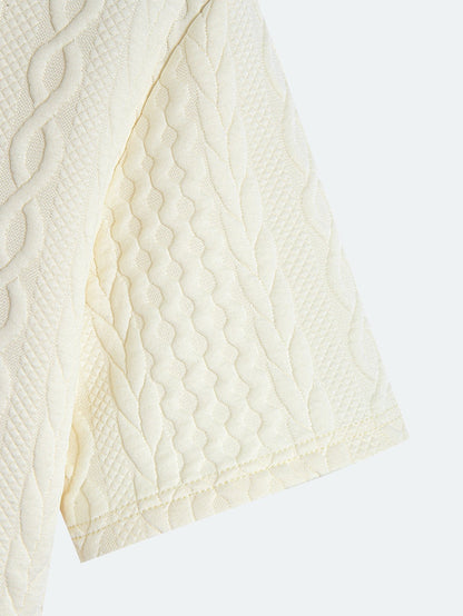 Twisted Texture Jacquard Polo
