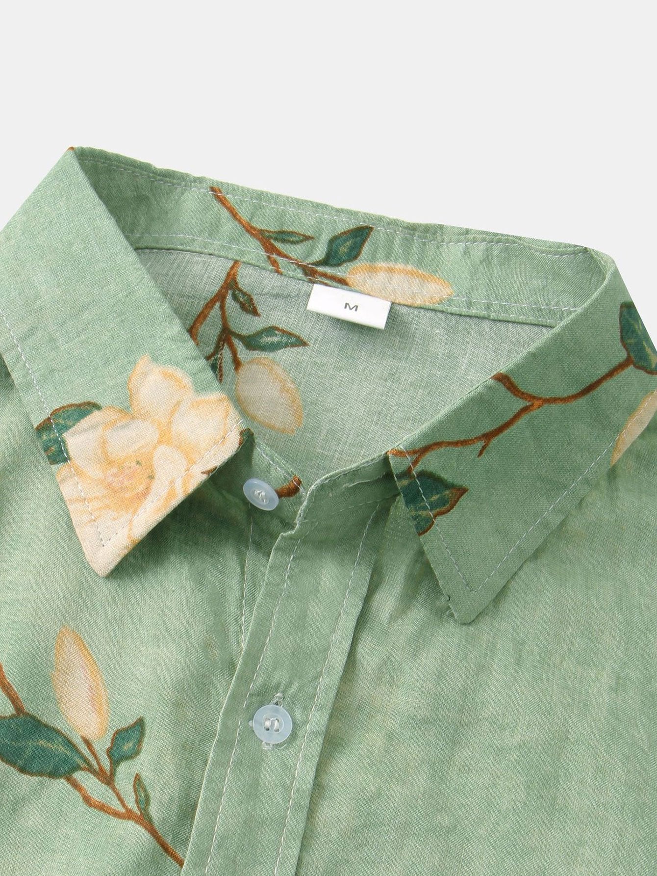 Floral Pattern Button-Up Shirt