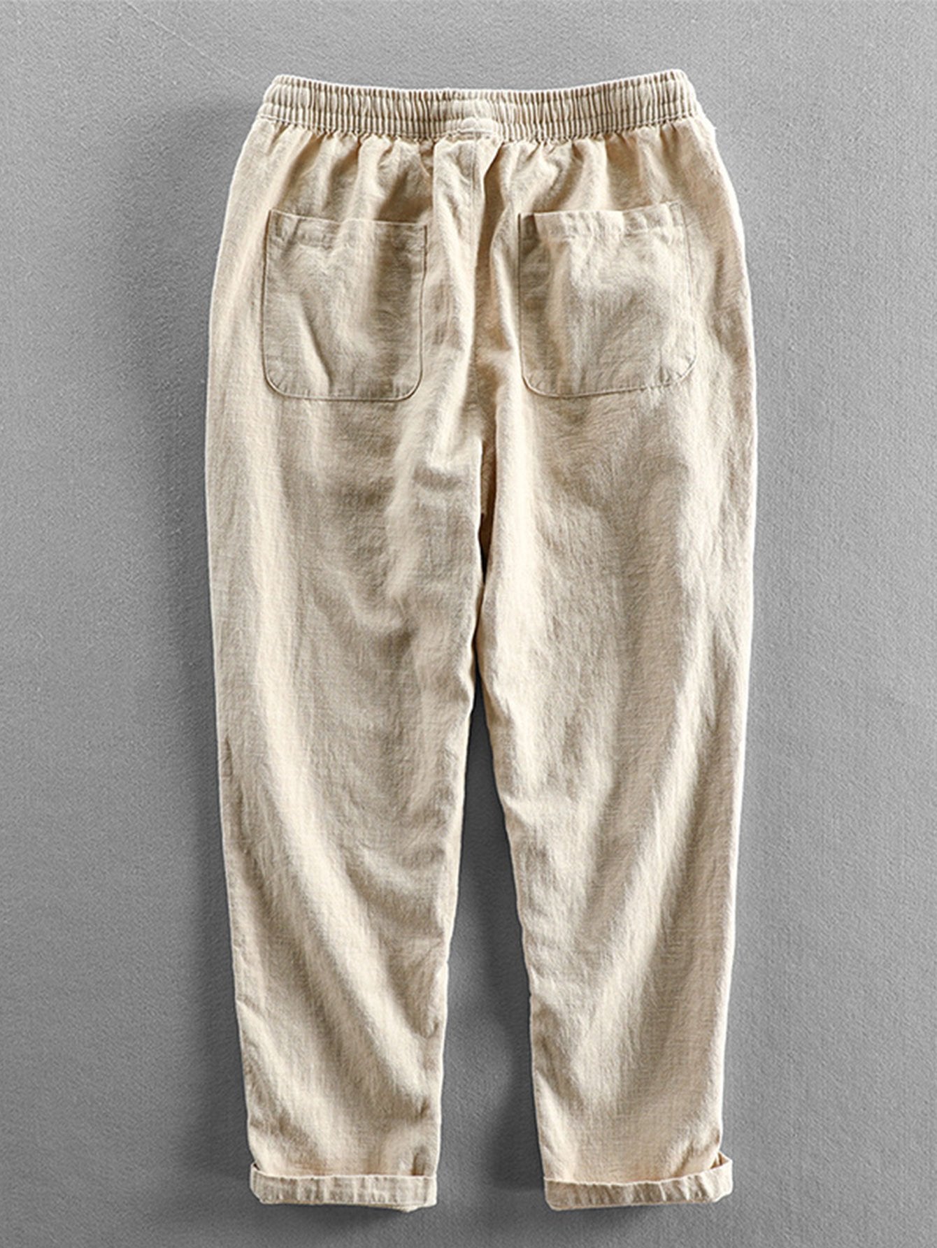 Cropped Pants in Linen-Cotton Blend