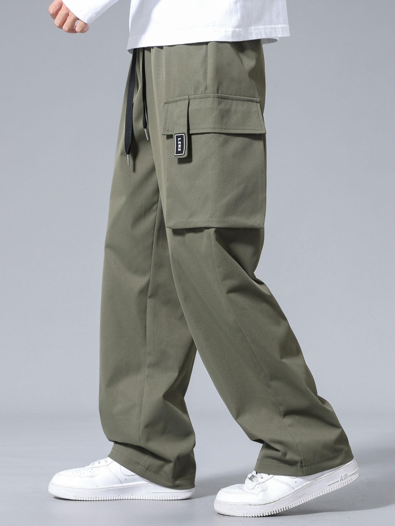 Adjustable Waist Cargo Trousers