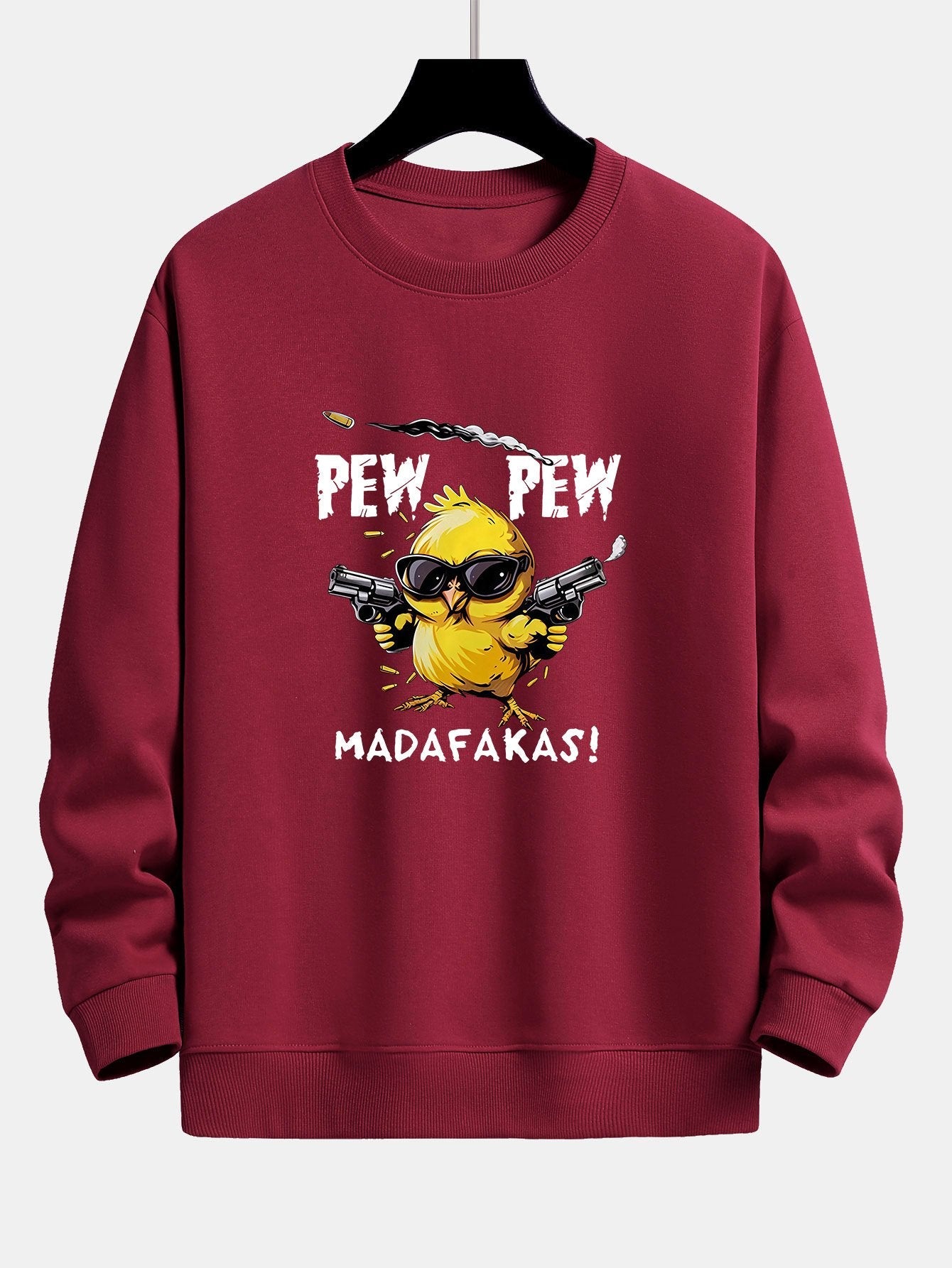 Chickens Gone Wild Relaxed Fit Sweatshirt - PEW PEW MADAFAKAS Design