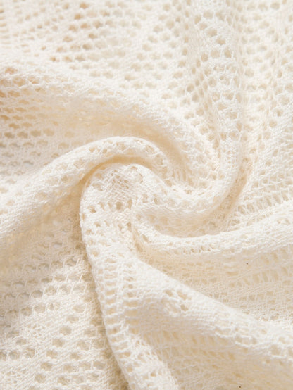 Short Sleeve Textured Cuban Shirt with Geometric Design