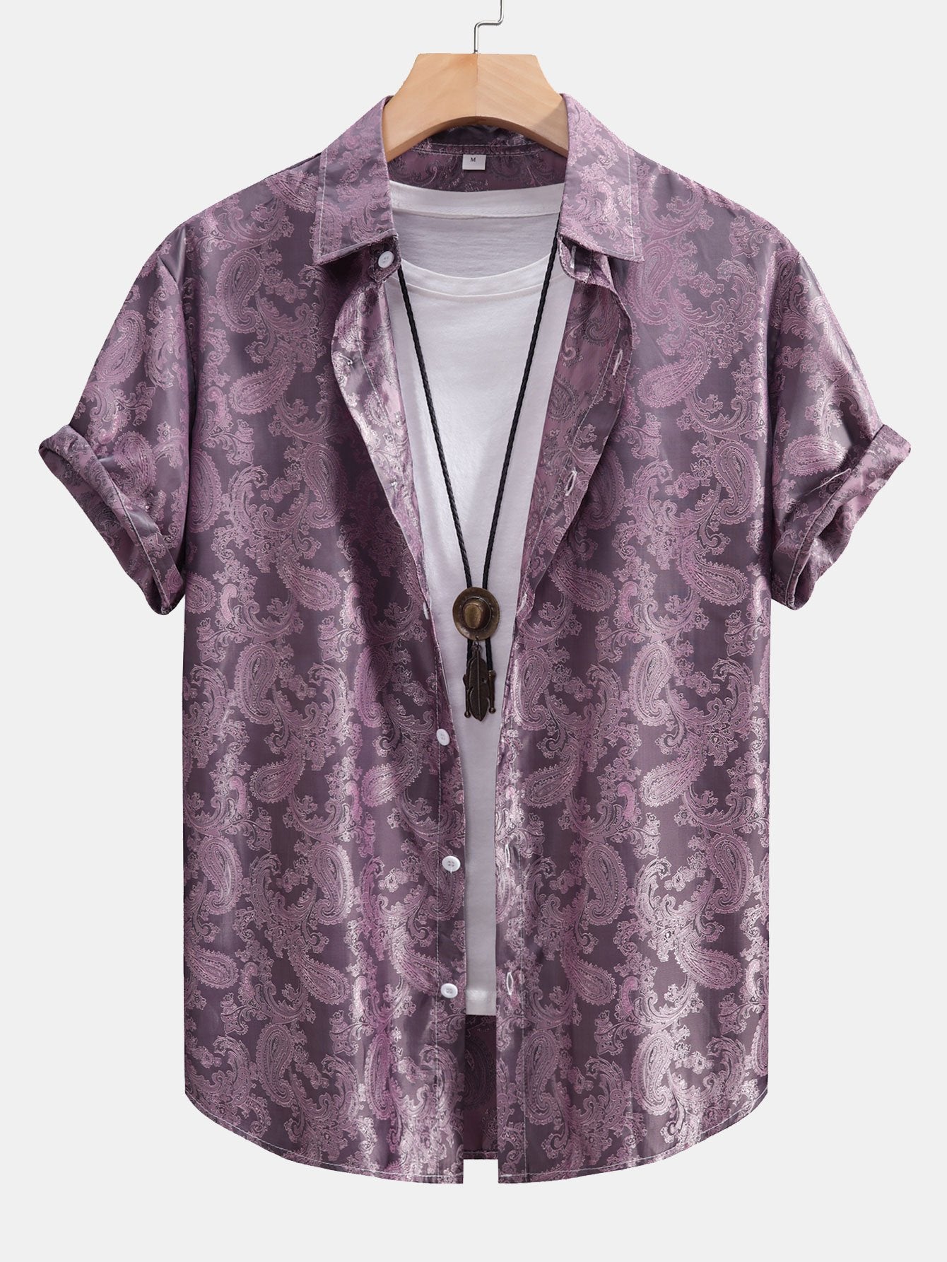 Paisley Pattern Satin Blouse