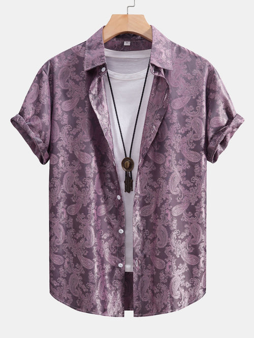 Paisley Pattern Satin Blouse