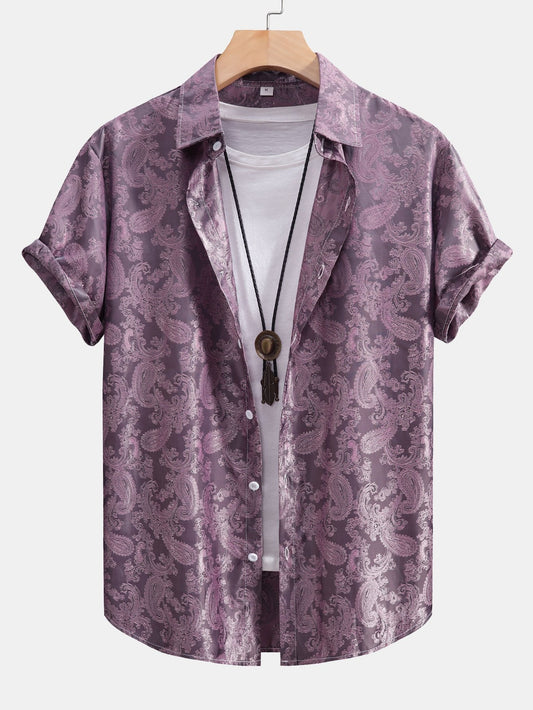 Paisley Pattern Satin Blouse
