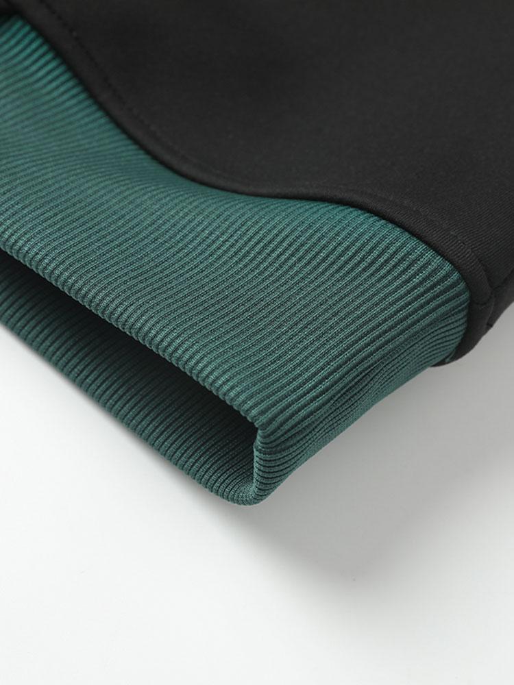 Color Blocked Patchwork Hoodie