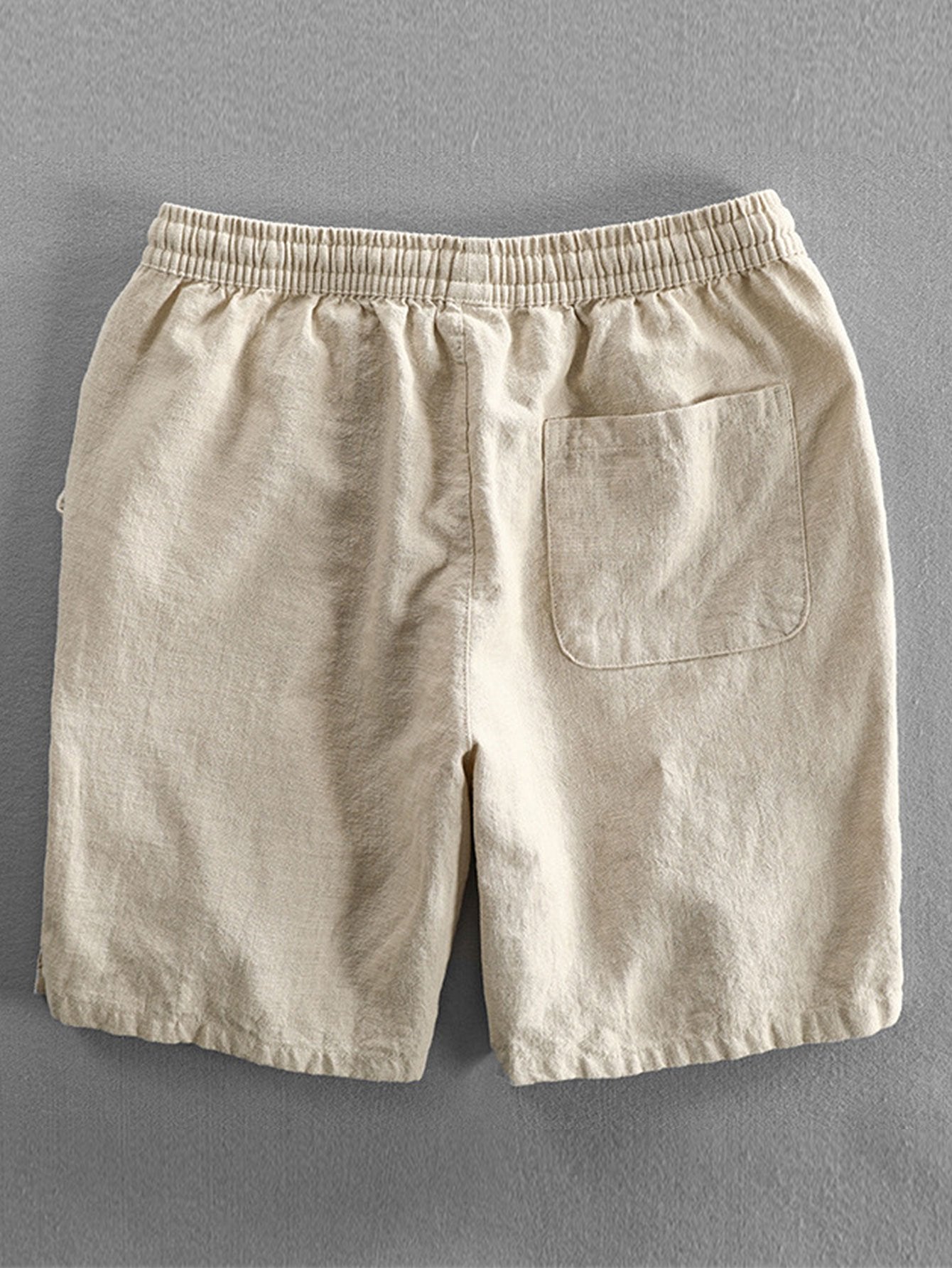Drawstring Shorts in a Linen-Cotton Blend